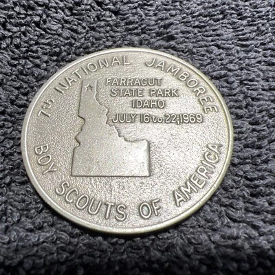 Nat'l Jamboree medal Idaho 1969 excellent condition-plastic sleeve. Lot M 185 - Image 1 of 4
