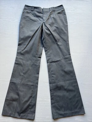 Club Monaco Ursula Bootcut Pant Womens 6 Gray Stripe Low Rise New - Image 1 of 4