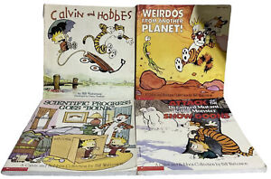 Lot Of 4 First Edition Calvin and Hobbs Books. Great Condition No Bent Or Torn