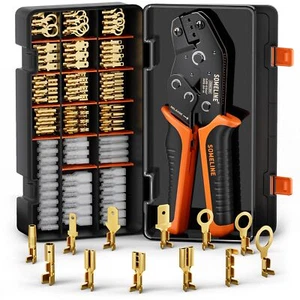 SOMELINE® Set di Connettori Elettrici 12 Tipi 025-25mm² Faston Connettori Fas... - Picture 1 of 7