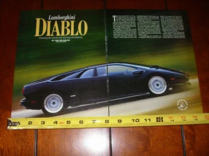 1991 LAMBORGHINI DIABLO ORIGINAL ARTICLE - Picture 1 of 8