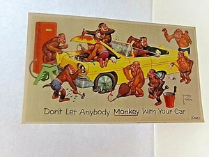 Prestone Anti-Freeze Postcard "No Monkeyshines Here" Unposted By Lawson Wood - Picture 1 of 2