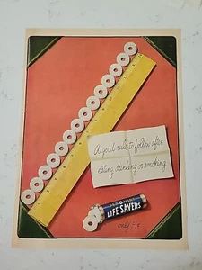 1950 Life Savers pep o mint candy a good rule After eating ruler Vintage ad - Picture 1 of 1
