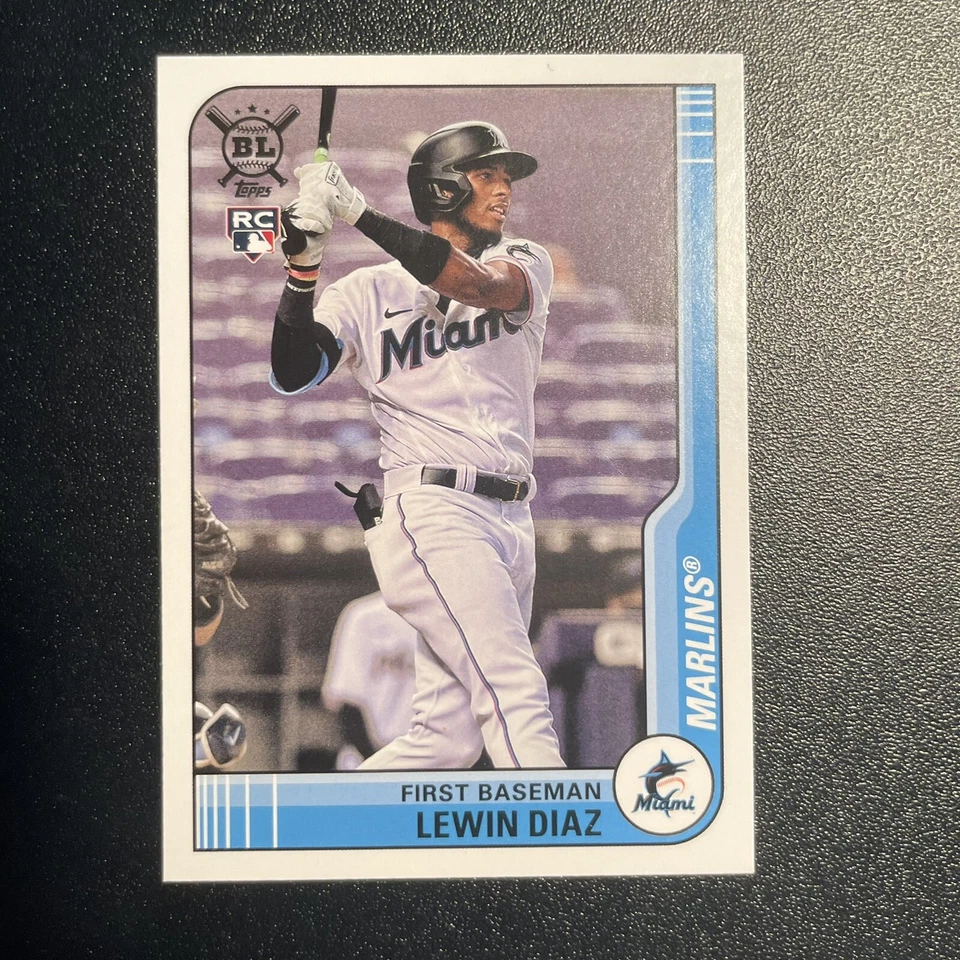 2021 Topps Big League Base #26 Lewin Diaz - Miami Marlins RC B3 - Image 1 of 1