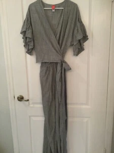 Red Carter Women’s Wide Pant Jumpsuit Gray. 100% Rayon Size L~NWT MSRP $144 - Picture 1 of 10