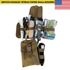 IFAK Combat Trauma Kit- FULLY STOCKED (Coyote Brown) Larger than standard size! - Picture 1 of 14