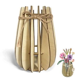 Wooden 3D Puzzle Flowers Vase For Flowers Bouquet Building Set Display Stand USA - Picture 1 of 16