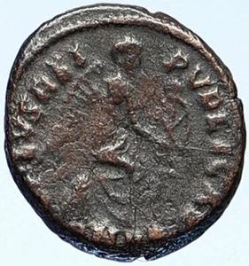EUDOXIA Arcadius Wife 401AD Ancient Roman Coin VICTORY Christian CHI-RHO i109299 - Picture 1 of 3