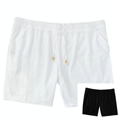 Damen Shorts Bermuda Kurze Hose Baumwolle Schwarz O. Weiß Gr. 52, 54, 56, 58 S5 • 16.05€