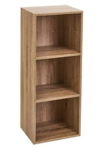 3 Cube Storage Unit Small Bookcase Wooden Storage Cabinets Book Shelf Shelves - Picture 1 of 6