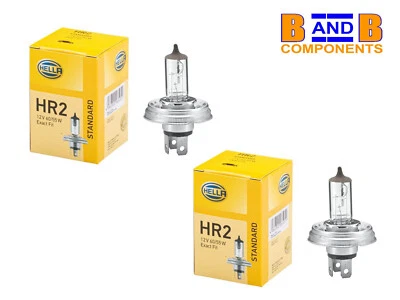 HALOGEN HEADLAMP BULB x 2 T1 BEETLE T2 H4 P45T 12v 60/55w HB012 ROUND BASE A1999 - Image 1 of 4