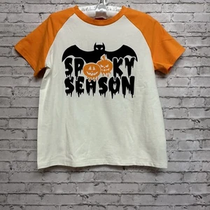Camicia PatPat Halloween 6-7 anni "SPOOKY SEASON" maglietta manica corta arancione bianca NUOVA - Foto 1 di 7