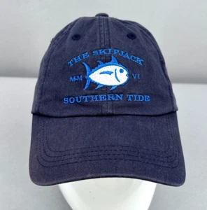 Southern Tide Cap Hat Mens Strapback Navy Blue Embroidered Skipjack Fish Preppy - Picture 1 of 9