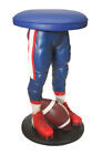 Tabouret de football - tabouret de bar sport joueur de football en uniforme bleu, rouge et blanc