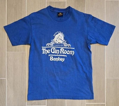 Camiseta Vintage Anos 80 The Gin Room Bombay Grande Ponto Único EUA Servindo ao Império - Imagem 1 de 4