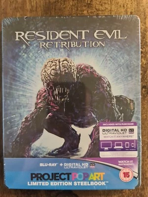 RESIDENT  EVIL  RETRIBUTION  BLU-RAY   LIMITED EDITION  STEELBOOK, POST SAME DAY - Image 1 of 4