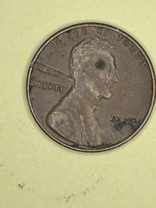 1954 S Lincoln Wheat Penny, UNC Filled, 9 Cud Error C3267 - Picture 1 of 2