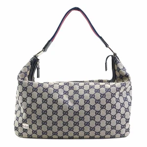 Borsa a tracolla Gucci originale blu navy/beige/rosso GG tela/argento - e60415g - Foto 1 di 15