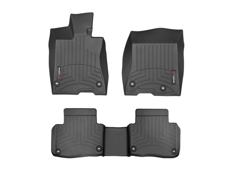 Forro de piso WeatherTech para Acura RLX 2014-2015 - 1ª y 2ª fila, negro Foto 1 de 4