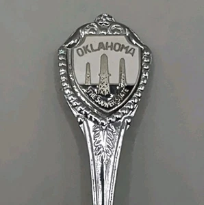 OKLAHOMA THE PRIER STATE Cuchara Coleccionistas Tono Plata De Colección OK Hecha en Japón - Imagen 1 de 5