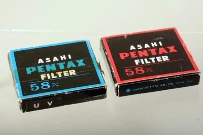 Pair Vintage Asahi Pentax 58mm UV Filter - near mint, in box. - Image 1 of 3