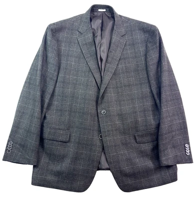 Joseph Abboud 50R rojo franela lana blazer chaqueta traje deportivo abrigo gris cuadros Foto 1 de 4