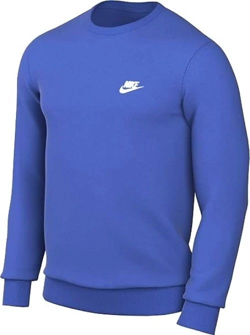 Nike Sportswear Club Fleece Crewneck Sweatshirt Game Royal Mens Large BV2662-480