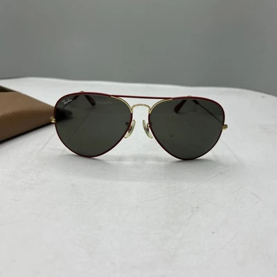 Gafas de sol Ray-Ban B&L Aviator rojas y doradas 62 14 de colección Foto 1 de 4