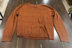 Suéter Dockers Para Hombre SUAVE Cuello Redondo Talla Mediana Naranja Quemado Patrón Argyle - Imagen 1 de 5