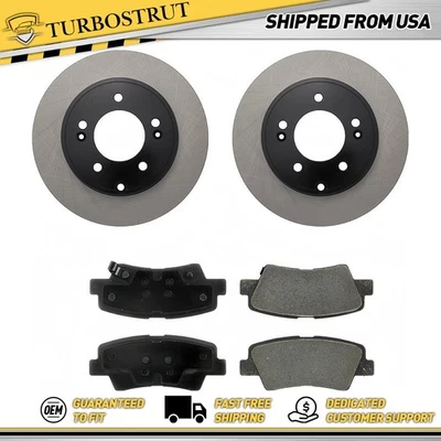 Kit de pastillas de freno rotores de freno traseros OE para Hyundai Sonata 2008 2009 3,3 L Foto 1 de 2