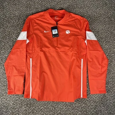 Chaqueta Nike Clemson Tigers Cuarto Cremallera Para Hombre Talla Mediana Naranja Ligera Nueva Foto 1 de 4