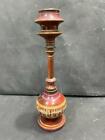 OLD VINTAGE RARE HANDMADE SMALL LACQUER PAINTED WOODEN CHILLUM / HOOKAH