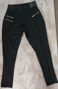 New Look Ladies black zip leggings - Picture 1 of 2