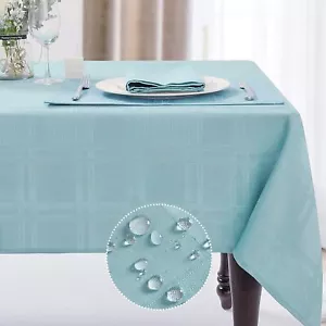 Soild Plaid Jacquard Spring Easter Table Cloth Elegance Wrinkle Resistant Contem - Picture 1 of 7