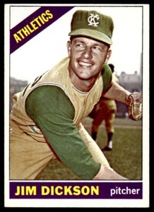 1966 Topps Jim Dickson _ Kansas City Athletics #201