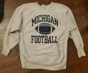 ULTRA RARE GRAIL VINTAGE CHAMPION MICHIGAN WOLVERINES FOOTBALL REVERSE WEAVE 2XL - Picture 1 of 12