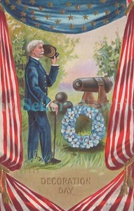 Día de la Decoración - VETERANO DE LA GUERRA CIVIL - Postal Patriótica Día de los Caídos - Imagen 1 de 2