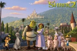 SHREK 2 - GROUP MOVIE POSTER - RARE NEW 24X36 PRINT - Picture 1 of 1