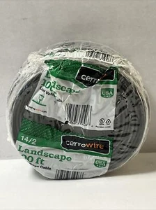 Cerrowire Landscape Lighting Wire 100' 14/2 Black Stranded Low-Voltage Stranded - Picture 1 of 4