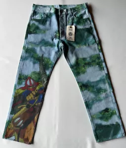 Levis X Princess Mononoke 501 93 Jeans Adult 26 Straight Leg Button Fly denim - Picture 1 of 15