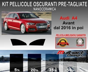 KIT PELLICOLE OSCURANTI VETRI audi A4 b9 RS4 avant dal 2016 in poi anteriori - Imagen 1 de 2