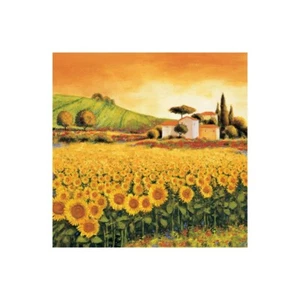 Stampa su Tela su Carta Poster o Quadro Leblanc Richard Valley of Sunflowers - Imagen 1 de 2