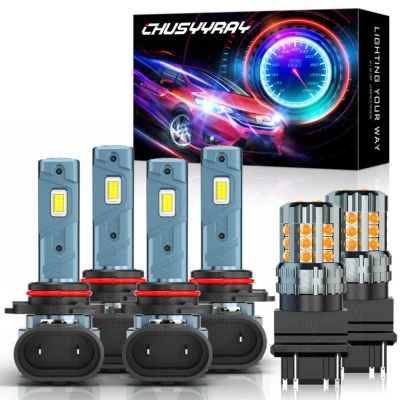 For Isuzu i-290/i-370 2007 2008 LED Headlight High/Low + Turn Signal Light Bulbs - Image 1 of 4