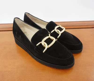 Amalfi Ema by Rangoli Women 9.5 Black Soft Suede Slip On Comfort Sandals Shoes - Image 1 of 4