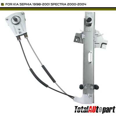 Manual Window Regulator for Kia Sephia 1998-2001 Spectra 2002-2004 Rear Driver - Image 1 of 4