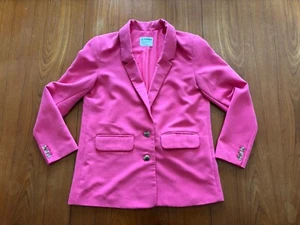 Old Navy Women’s Hot Pink Relaxed Blazer Size Medium Oversized Workwear Jacket - Picture 1 of 9