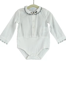 Mayoral Formal shirt-bodysuit - White & Black - 18 Months - Picture 1 of 4