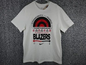 Nike Portland Trail Blazers White Shirt Heavy 100% Cotton Men’s Size: L NWT - Picture 1 of 14