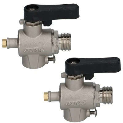 2 X EDELSTAHL WASSERHÄHNE FÜR GS WARMWASSERENTHÄRTER FILTER 3/8" BSP ANSCHLUSS