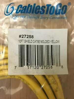 Five - CablesToGo 10ft Cat5e Snagless Shielded (STP) Ethernet Network - Image 1 of 2
